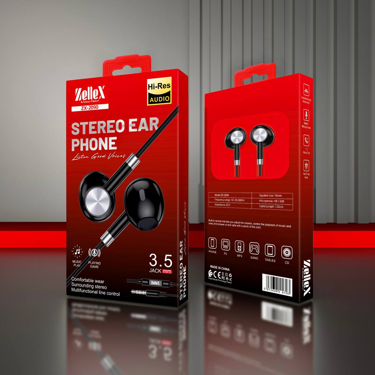 هندزفری زلکس مدل ZX-2090 با جک 3.5mm